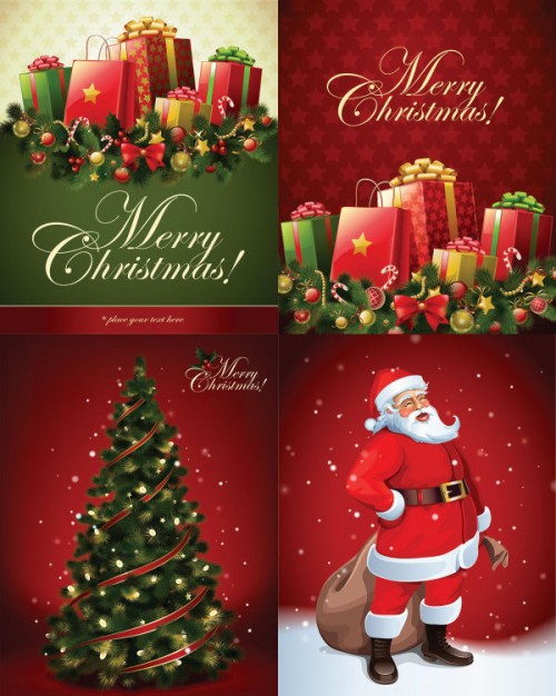 Christmas beautiful Santa Claus christmas material about Christmas tree North Pole